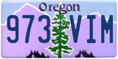 OR license plate 973VIM