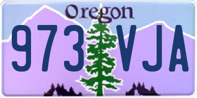 OR license plate 973VJA