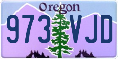 OR license plate 973VJD