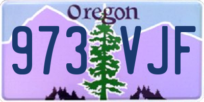 OR license plate 973VJF