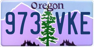 OR license plate 973VKE
