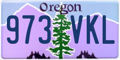 OR license plate 973VKL