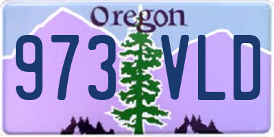 OR license plate 973VLD