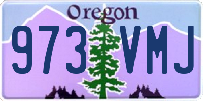 OR license plate 973VMJ