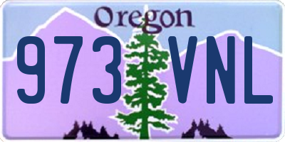 OR license plate 973VNL