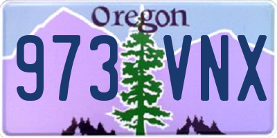 OR license plate 973VNX