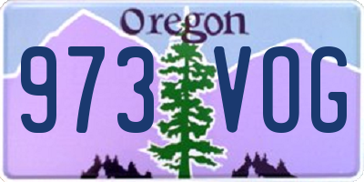 OR license plate 973VOG