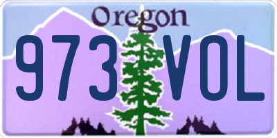 OR license plate 973VOL