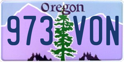 OR license plate 973VON