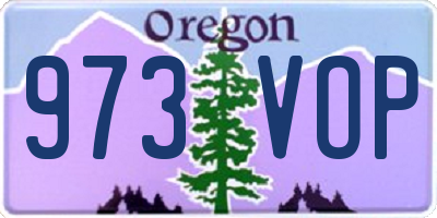 OR license plate 973VOP
