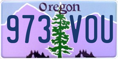 OR license plate 973VOU