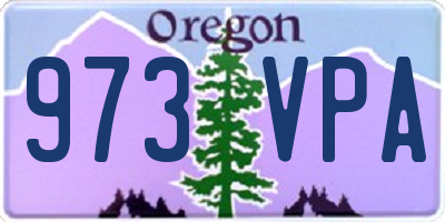OR license plate 973VPA