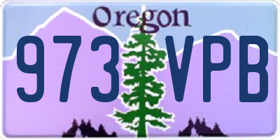 OR license plate 973VPB