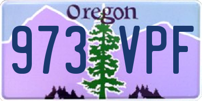 OR license plate 973VPF