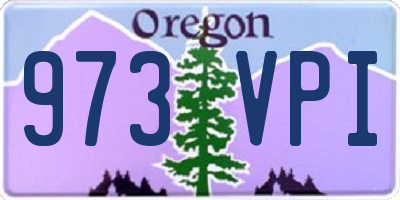 OR license plate 973VPI