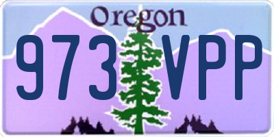 OR license plate 973VPP
