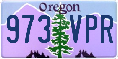 OR license plate 973VPR