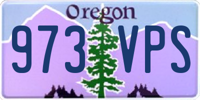 OR license plate 973VPS