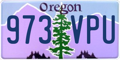 OR license plate 973VPU