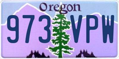 OR license plate 973VPW