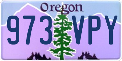 OR license plate 973VPY