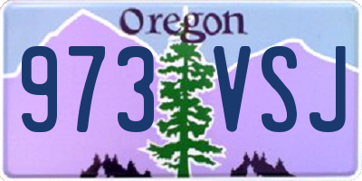 OR license plate 973VSJ