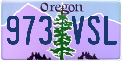 OR license plate 973VSL