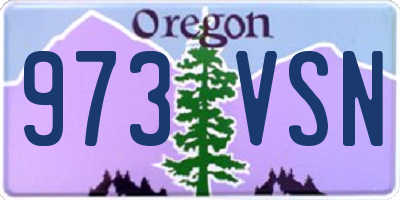 OR license plate 973VSN