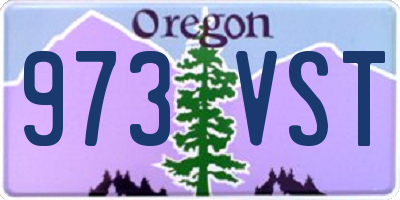 OR license plate 973VST