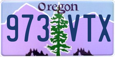 OR license plate 973VTX
