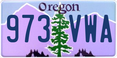 OR license plate 973VWA