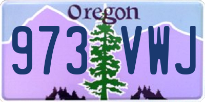 OR license plate 973VWJ