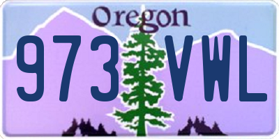 OR license plate 973VWL