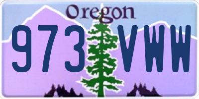 OR license plate 973VWW
