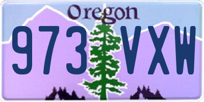 OR license plate 973VXW