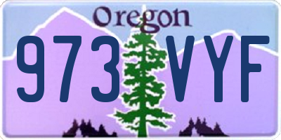 OR license plate 973VYF