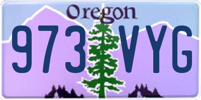 OR license plate 973VYG