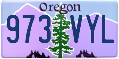 OR license plate 973VYL