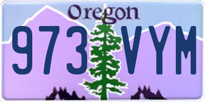 OR license plate 973VYM