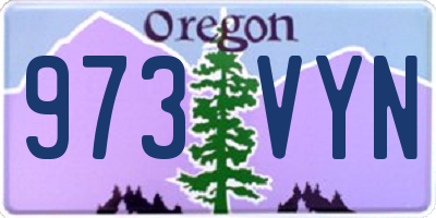OR license plate 973VYN