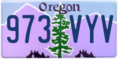 OR license plate 973VYV