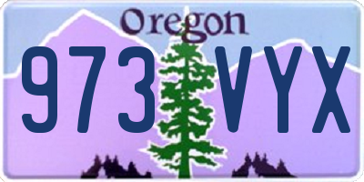 OR license plate 973VYX