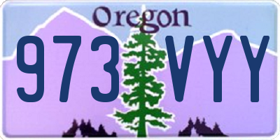 OR license plate 973VYY