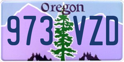 OR license plate 973VZD