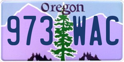 OR license plate 973WAC