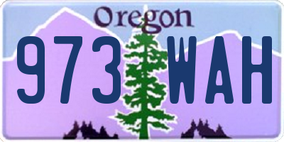 OR license plate 973WAH