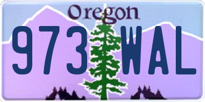 OR license plate 973WAL
