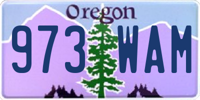 OR license plate 973WAM