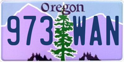 OR license plate 973WAN