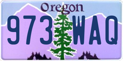 OR license plate 973WAQ